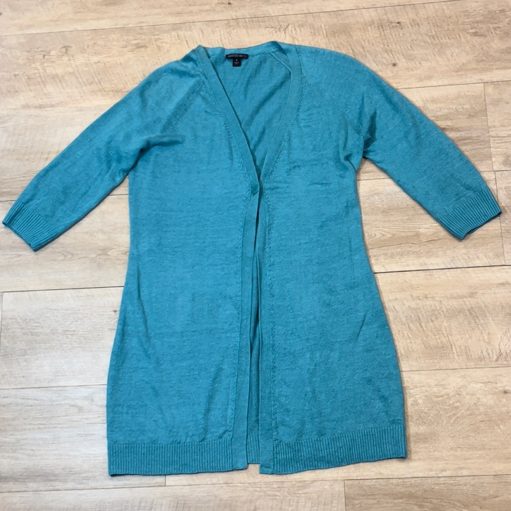 Lafayette 148 New York 100% Linen Cardigan Sweater Size P